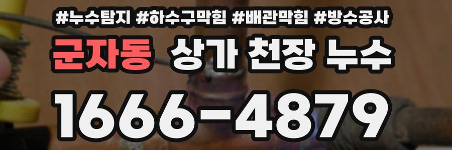 군자동 상가 천장 누수