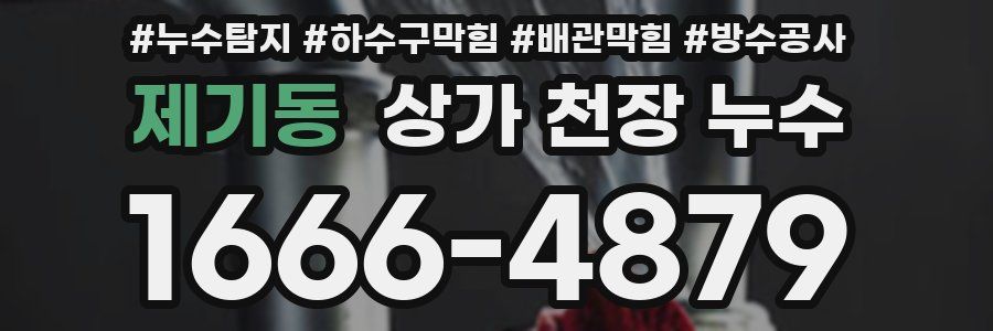 제기동 상가 천장 누수