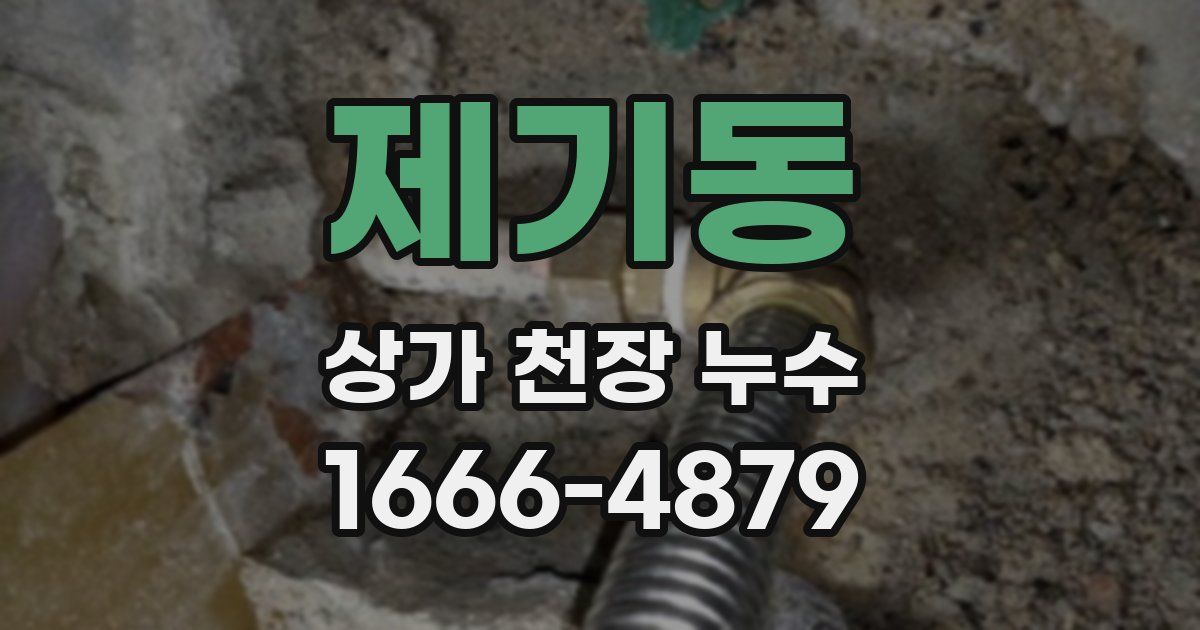 제기동 상가 천장 누수