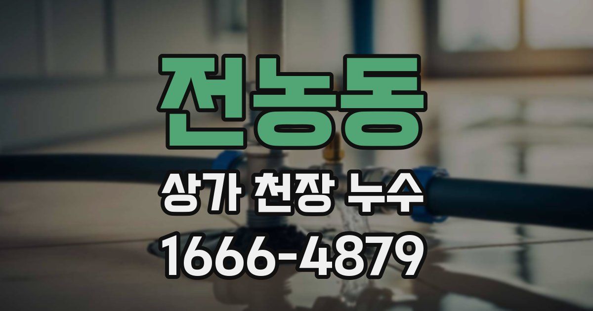 전농동 상가 천장 누수