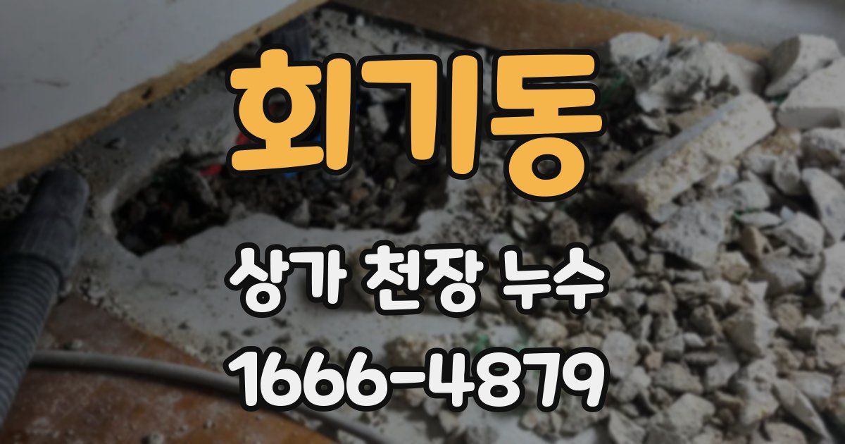 회기동 상가 천장 누수