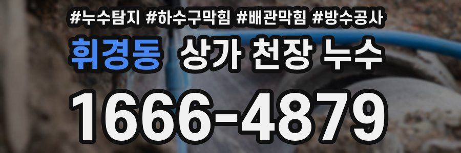 휘경동 상가 천장 누수