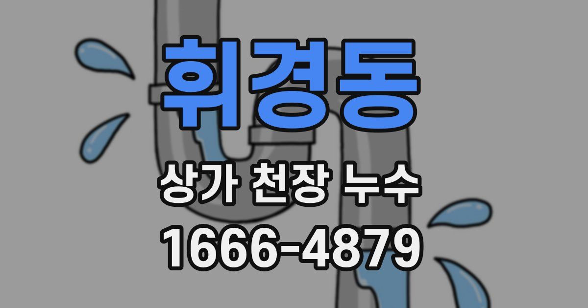 휘경동 상가 천장 누수