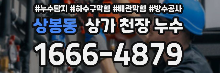 상봉동 상가 천장 누수