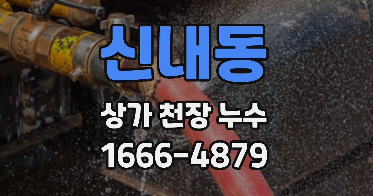 신내동 상가 천장 누수