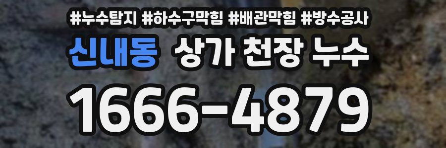 신내동 상가 천장 누수