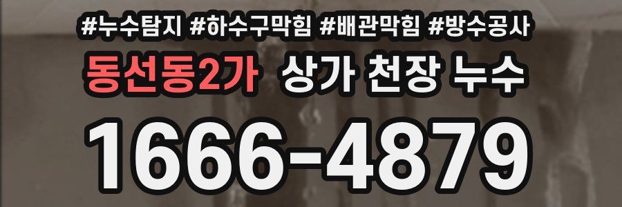 동선동2가 상가 천장 누수