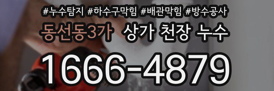 동선동3가 상가 천장 누수