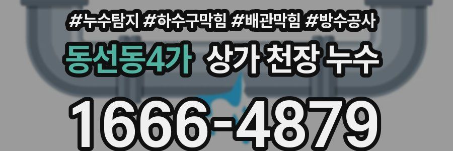 동선동4가 상가 천장 누수