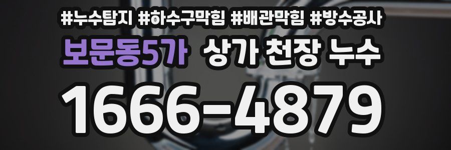 보문동5가 상가 천장 누수