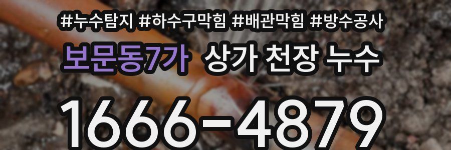 보문동7가 상가 천장 누수