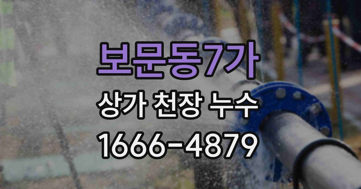보문동7가 상가 천장 누수