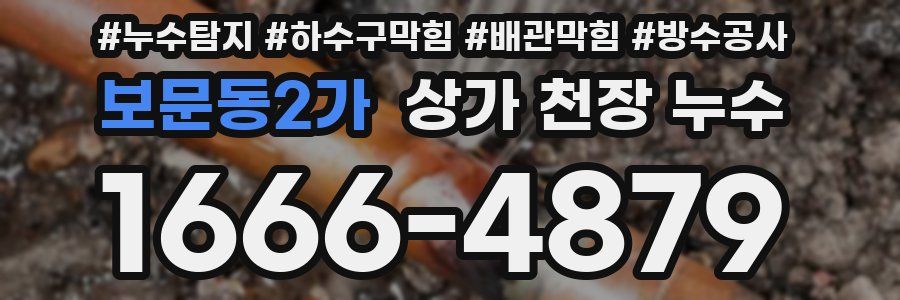 보문동2가 상가 천장 누수