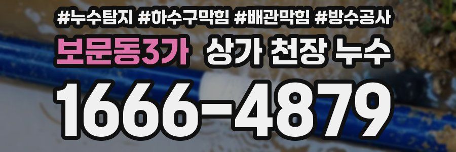 보문동3가 상가 천장 누수