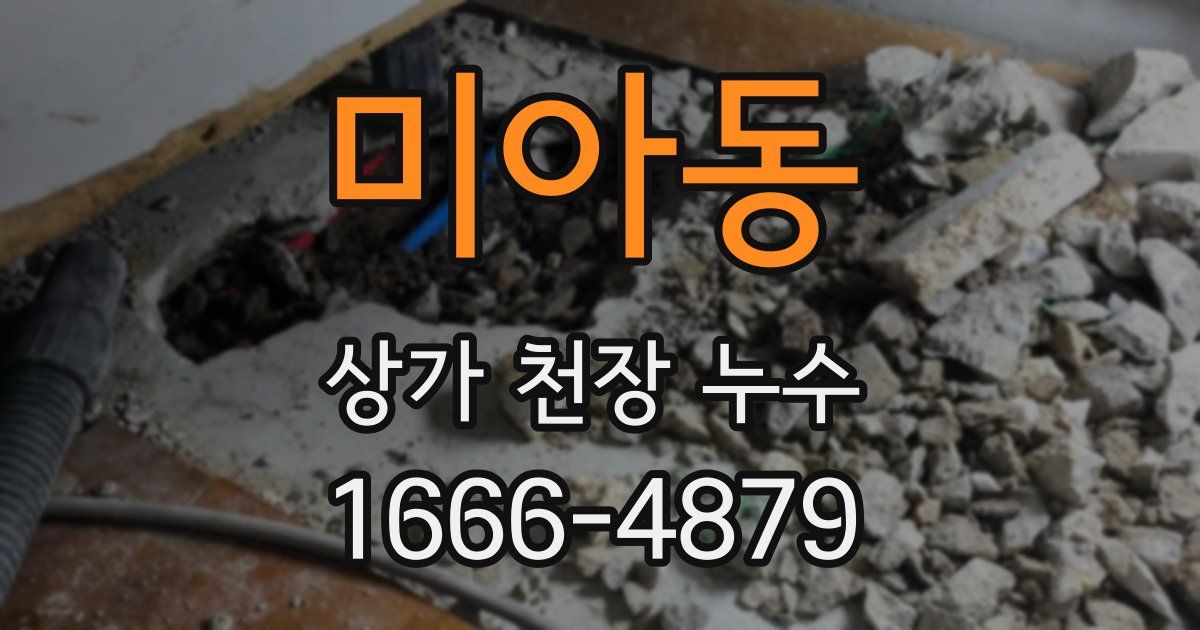 미아동 상가 천장 누수