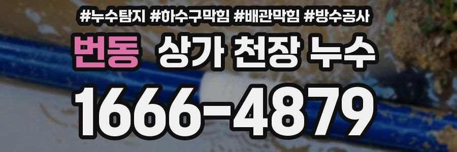 번동 상가 천장 누수