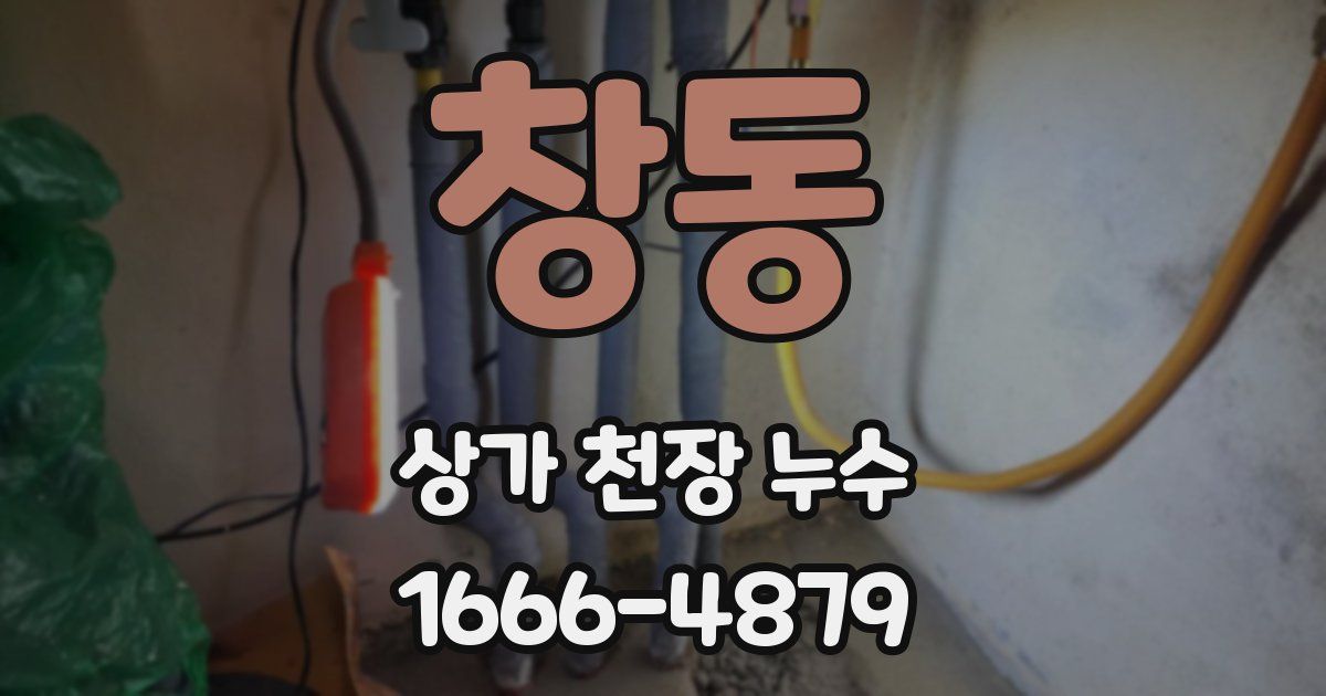 창동 상가 천장 누수