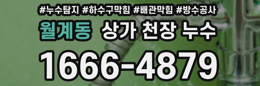 월계동 상가 천장 누수