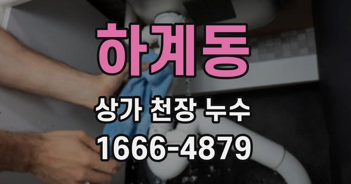 하계동 상가 천장 누수