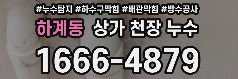 하계동 상가 천장 누수