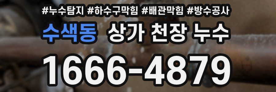 수색동 상가 천장 누수