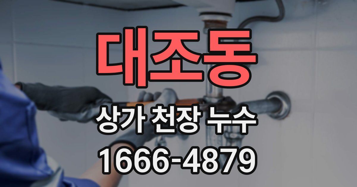 대조동 상가 천장 누수