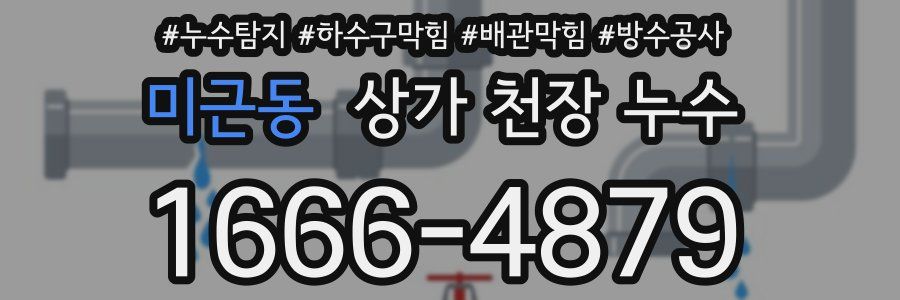 미근동 상가 천장 누수