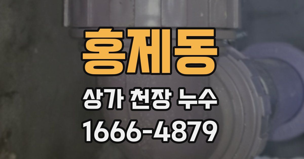 홍제동 상가 천장 누수