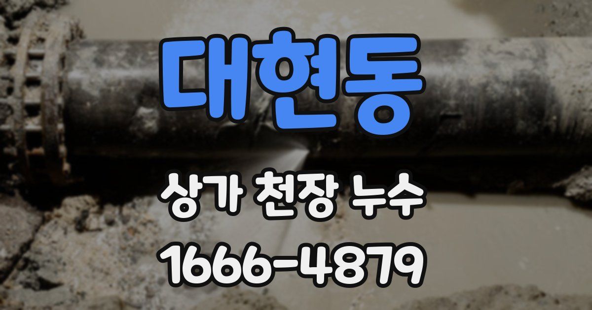 대현동 상가 천장 누수