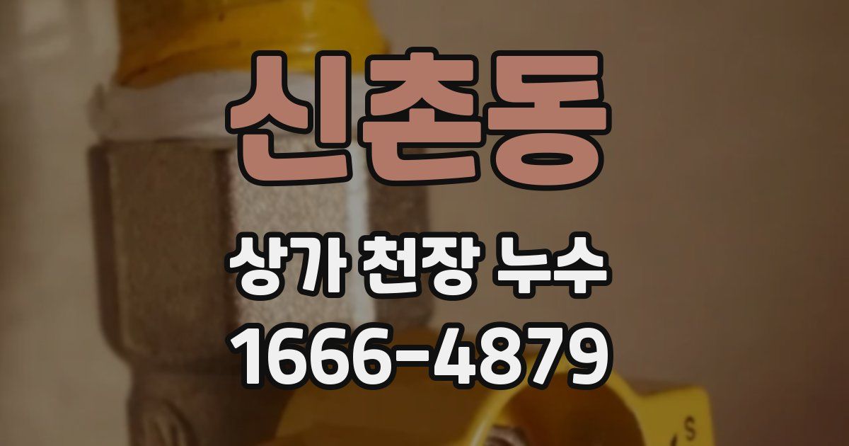 신촌동 상가 천장 누수
