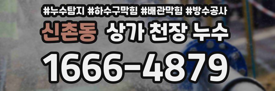 신촌동 상가 천장 누수
