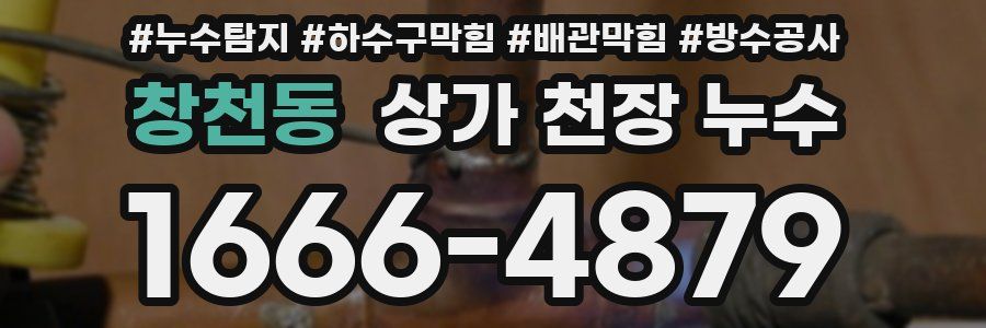 창천동 상가 천장 누수