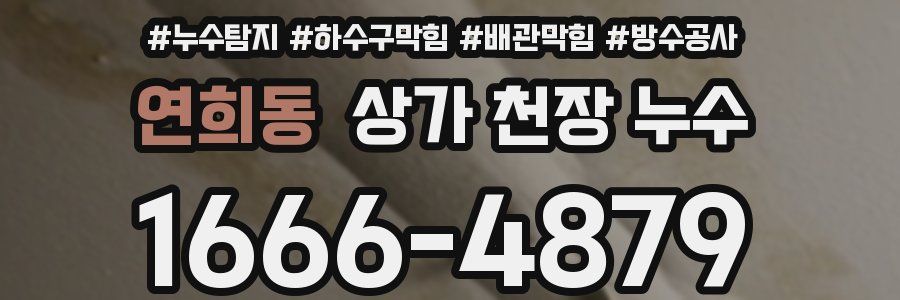 연희동 상가 천장 누수