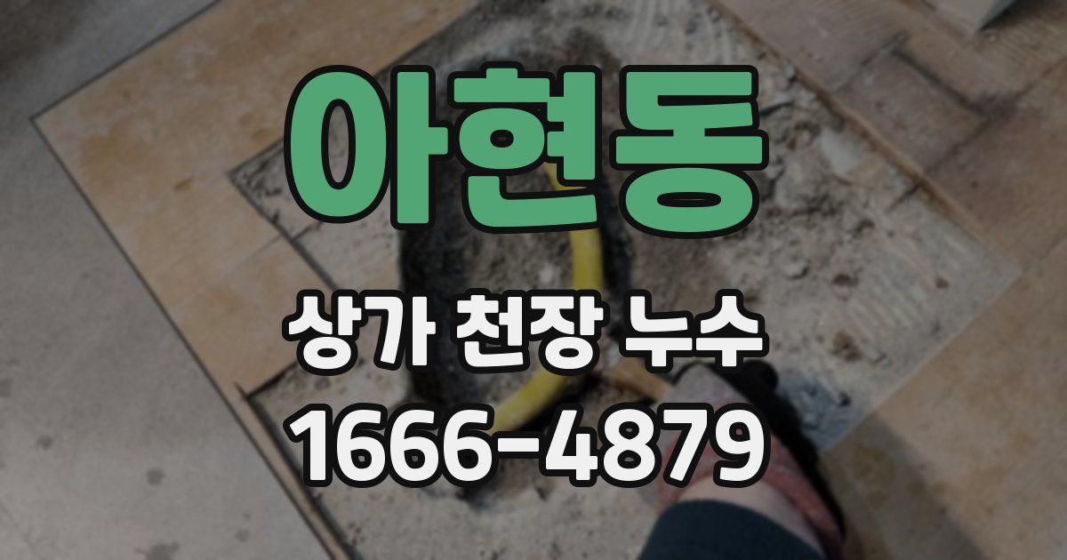 아현동 상가 천장 누수