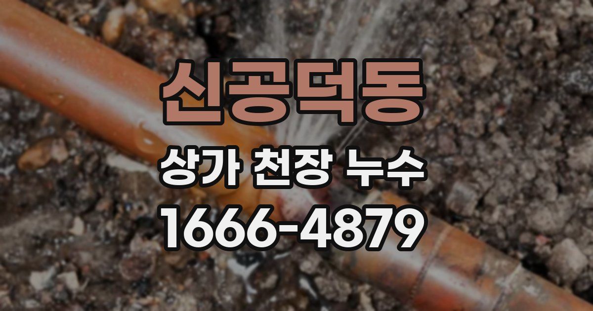 신공덕동 상가 천장 누수