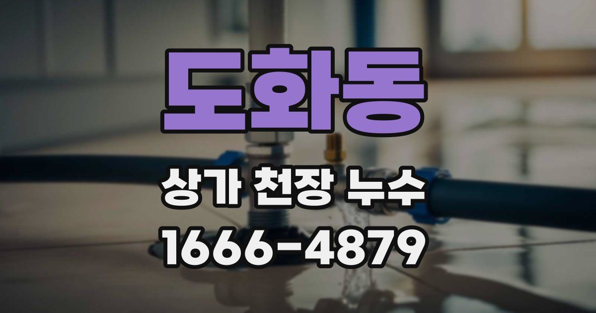 도화동 상가 천장 누수