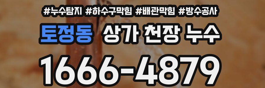 토정동 상가 천장 누수