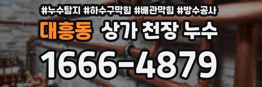 대흥동 상가 천장 누수