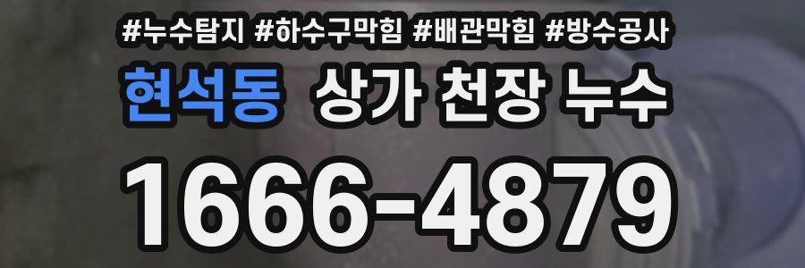 현석동 상가 천장 누수