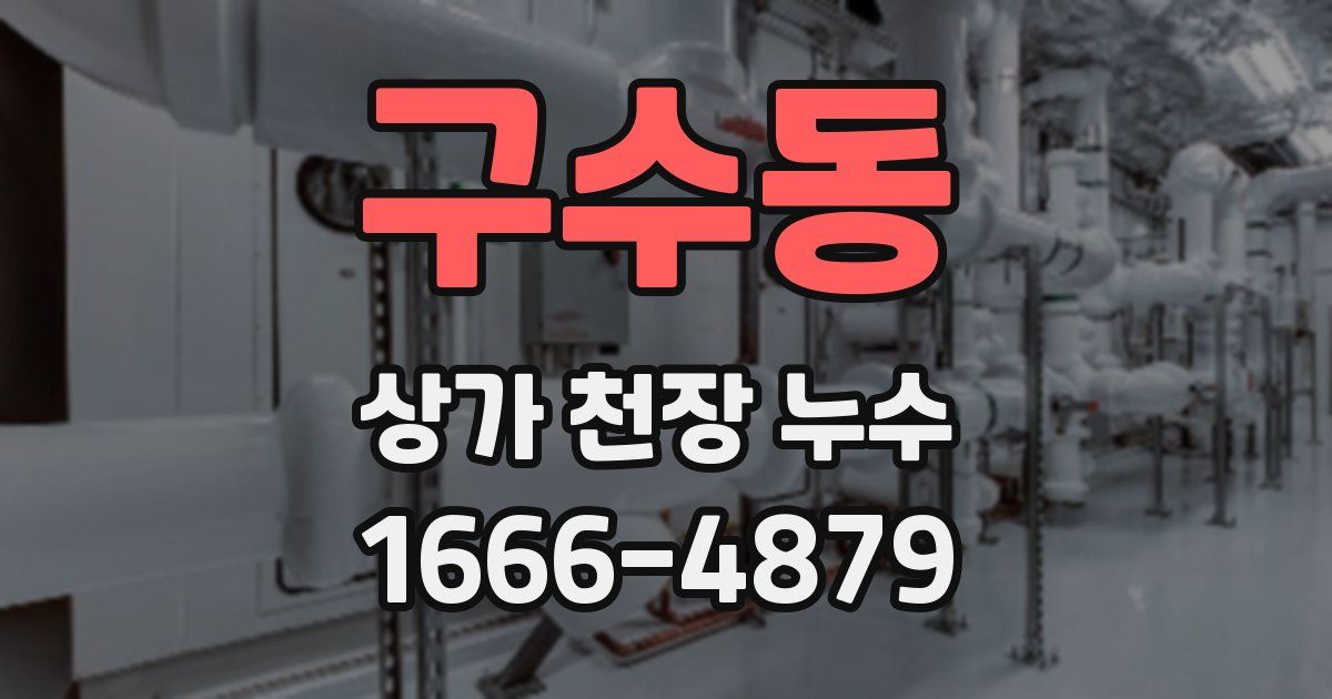 구수동 상가 천장 누수
