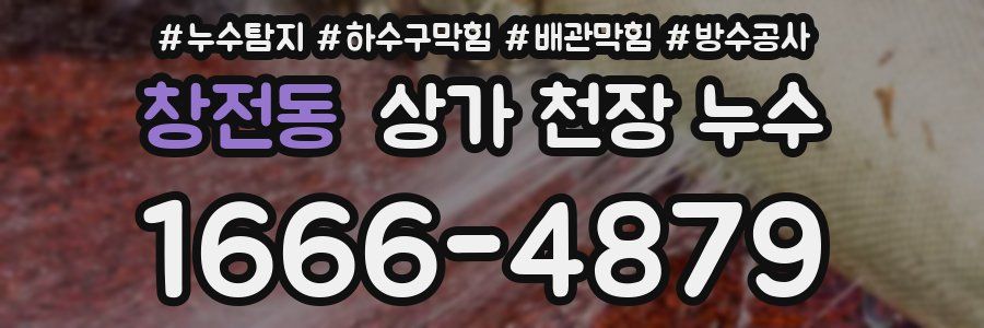 창전동 상가 천장 누수