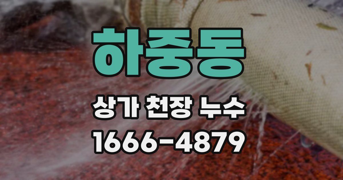 하중동 상가 천장 누수