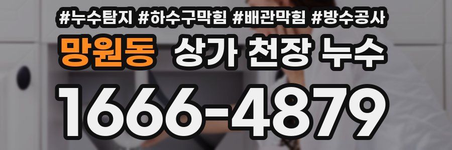 망원동 상가 천장 누수