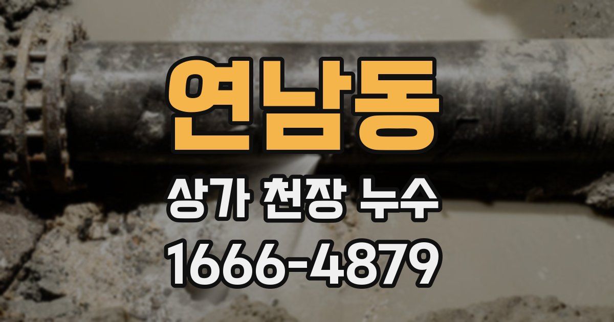 연남동 상가 천장 누수
