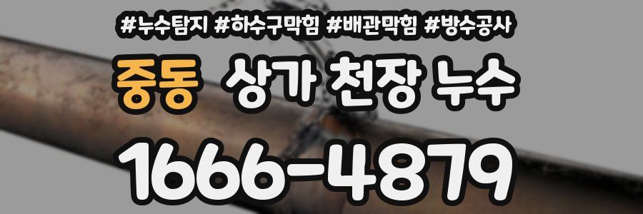 중동 상가 천장 누수