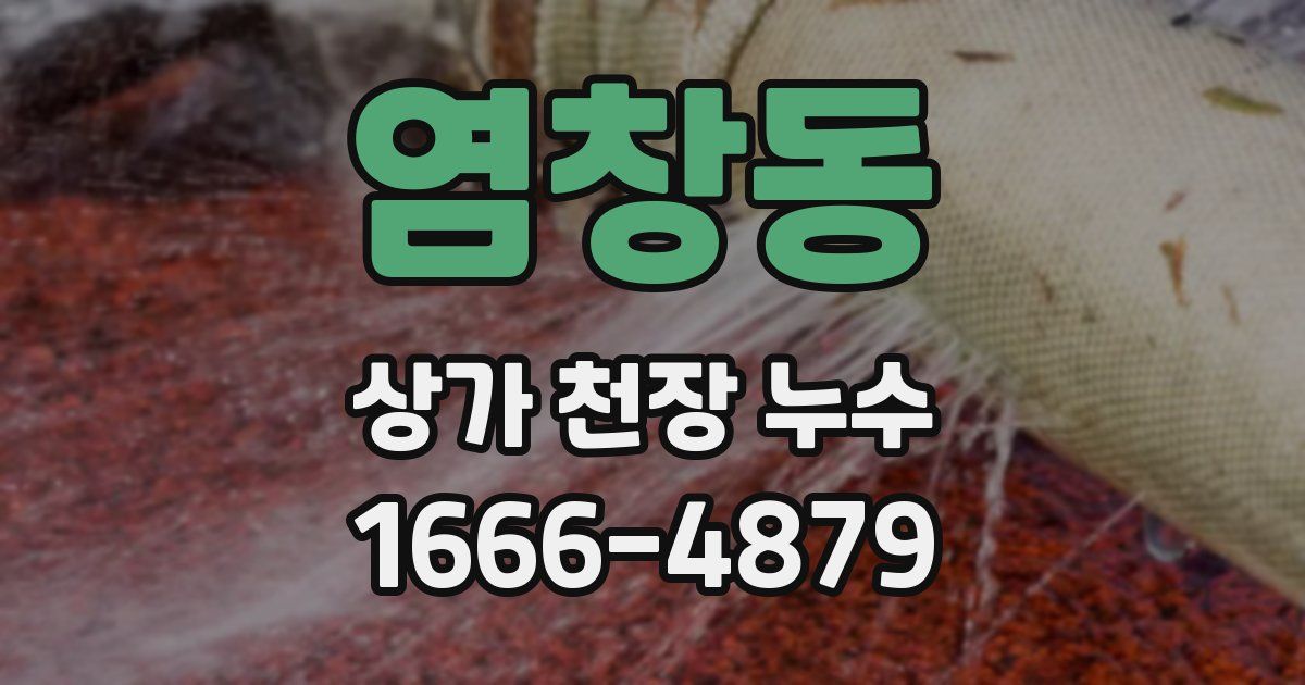 염창동 상가 천장 누수