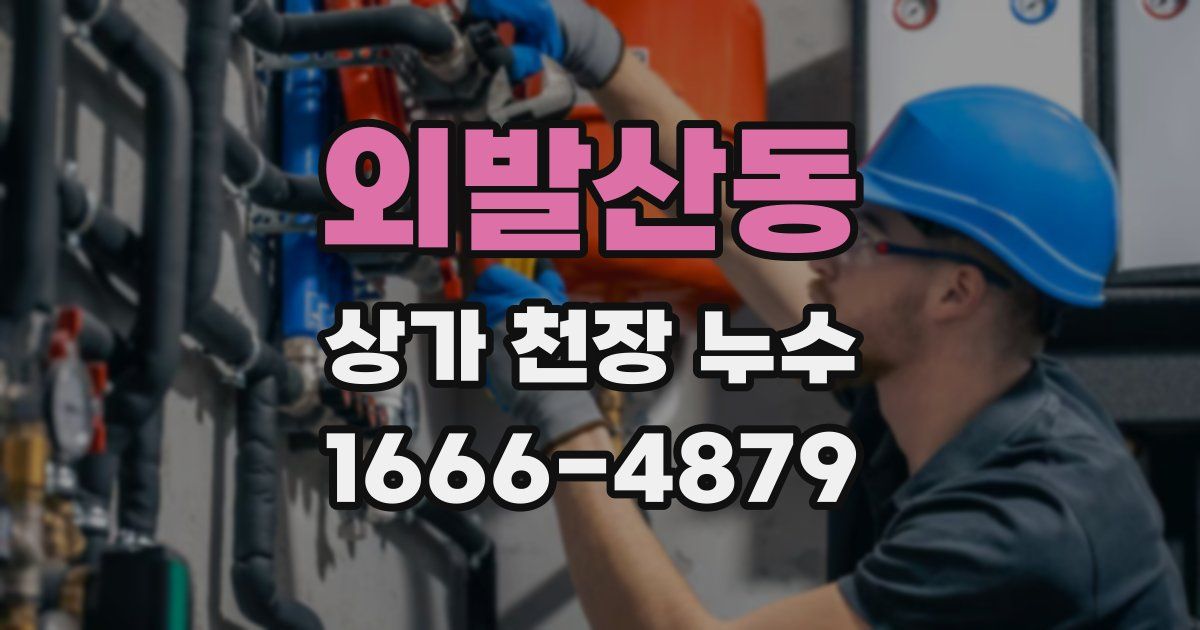 외발산동 상가 천장 누수