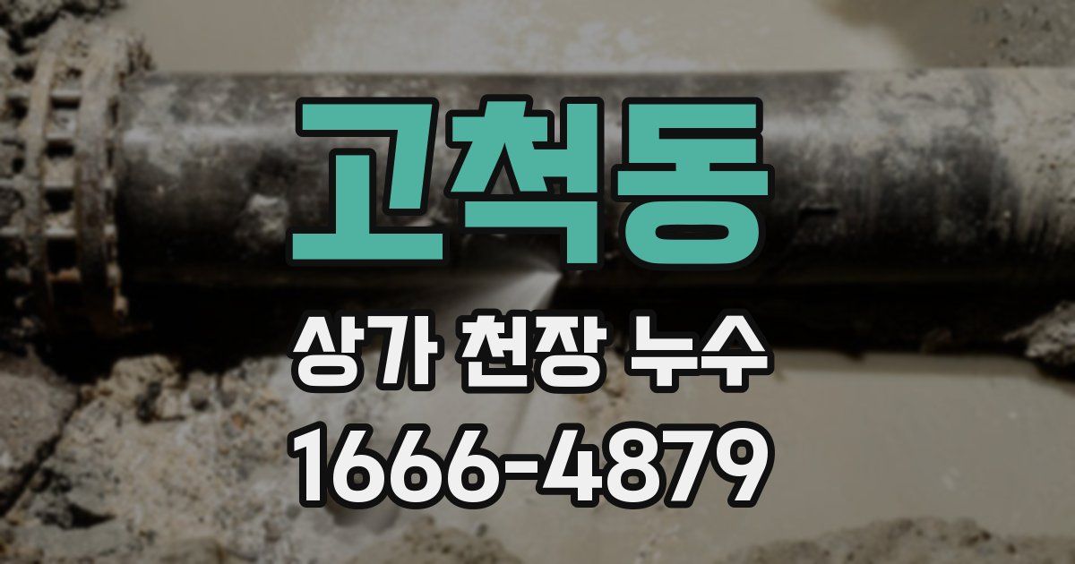 고척동 상가 천장 누수