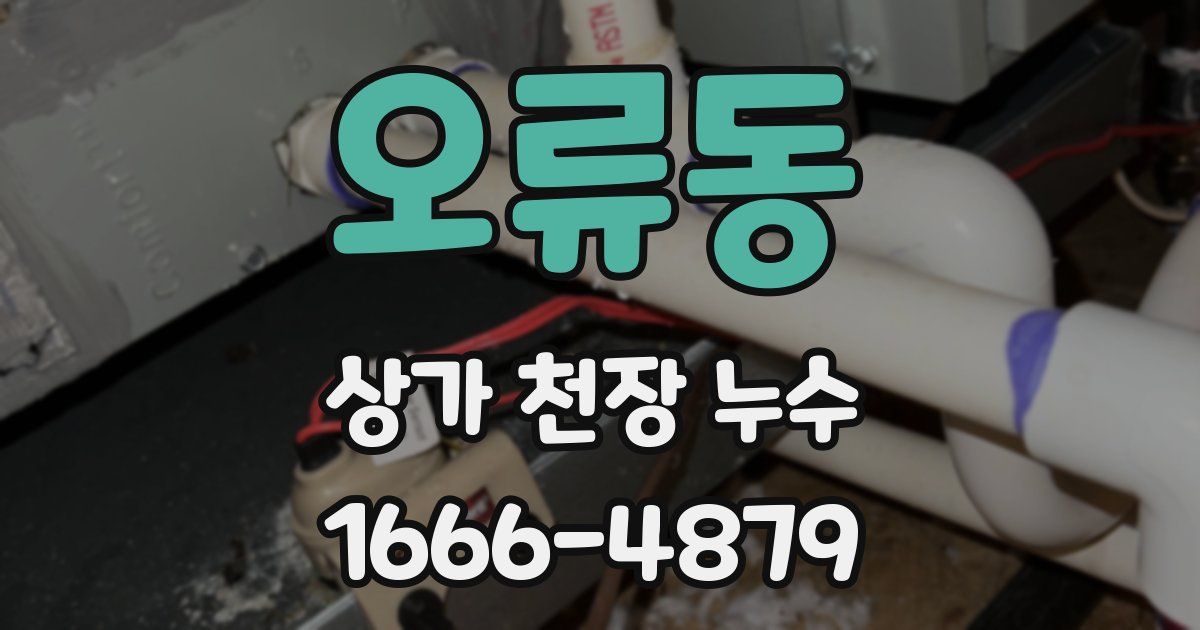 오류동 상가 천장 누수