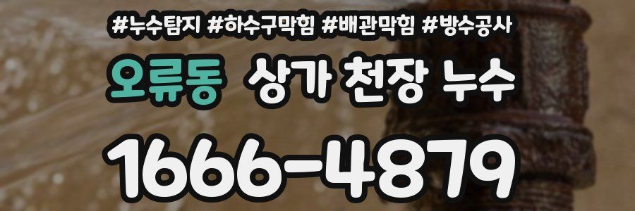 오류동 상가 천장 누수